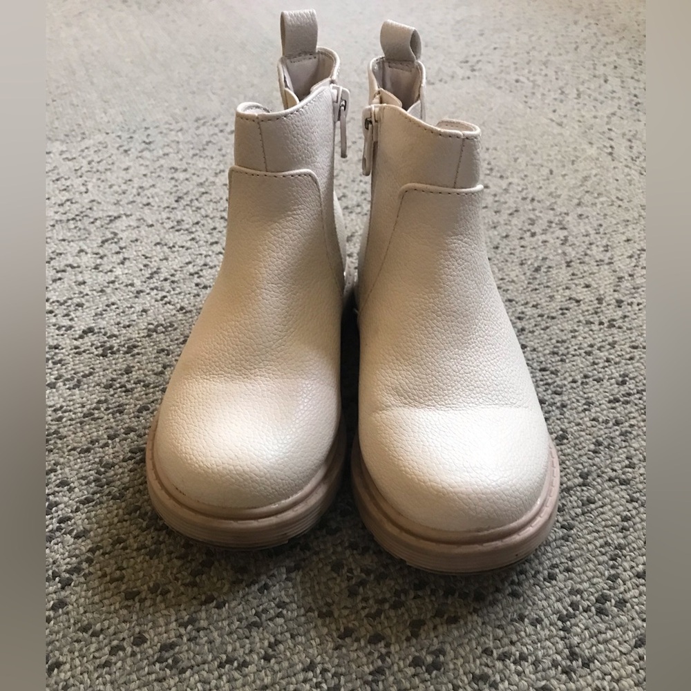 Jack and Jill Kids White Chelsea Bootie - Zipper Ankle Boots